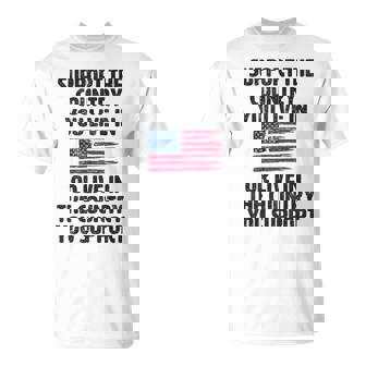 Support The Country You Live In Usa American Flag T-Shirt | Mazezy