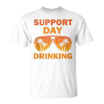 Support Day Drinking Summer Beach Vacation T-Shirt - Seseable