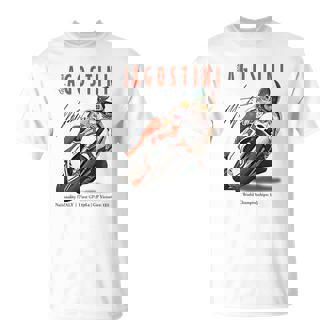 T-shirt Agostini Course Moto Vintage, Idéal Passionnés Moto - Cadeauxyz
