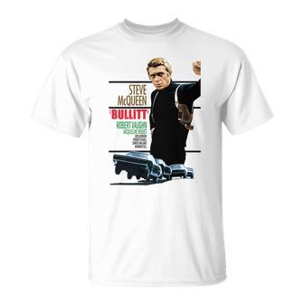 T-Shirt Blanc Affiche Film Action & Poursuite Voiture, Cinéphile - Cadeauxyz