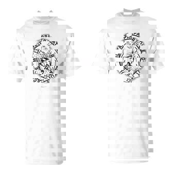 T-shirt Blanc Loup Emblème Organisation, Tee Design Original - Cadeauxyz