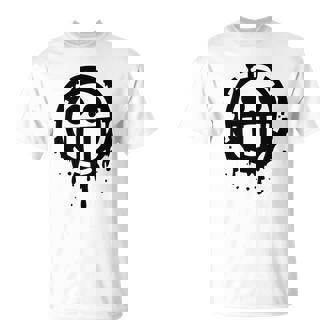 T-Shirt Blanc Visage Souriant, Design Encré Style Streetwear - Cadeauxyz