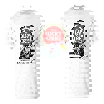 T-shirt Team Lucky Strike Moto GP 1985, Design Rétro Course - Cadeauxyz