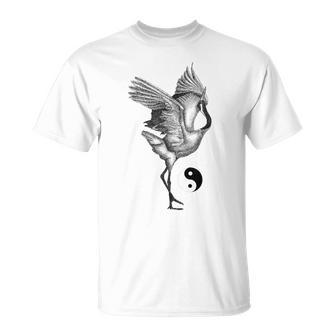Tai Chi White Crane Qi Gong Illustration T-Shirt - Monsterry CA
