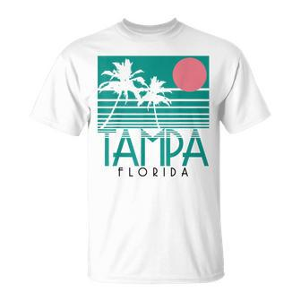 Tampa Florida Fl Palm Trees Surf Vintage Retro T-Shirt - Monsterry UK