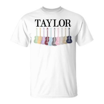 Taylor Name Personalized I Love Taylor Girl Groovy 70'S T-Shirt - Seseable