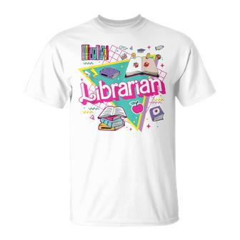 Teacher Librarian 90S Bookish Pink Doll Reading Books Outfit T-Shirt | Seseable CA