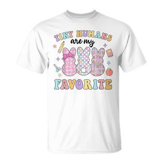 Teacher Tiny Humans Are My Favorite Easter Women T-Shirt | Mazezy CA