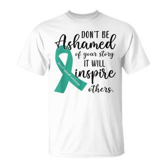 Teal Ribbon Support Squad Sexual Assault Awareness Month T-Shirt | Mazezy