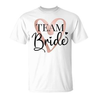 Team Braut Junggesellenabschied Dezent Herz Jga Bride To Be T-Shirt - Seseable