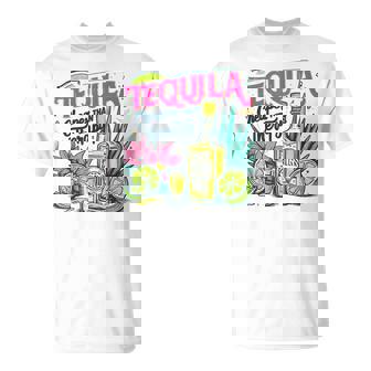 Tequila Cheaper Than A Therapy Tequila Drinking Mexica T-Shirt - Seseable