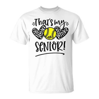 That's My Senior Number 69 Senior Softball Number 69 T-Shirt - Monsterry DE