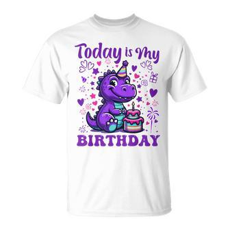 Today Is My Birthday Dinosaurier Party Dekorationen T-Shirt - Geschenkecke