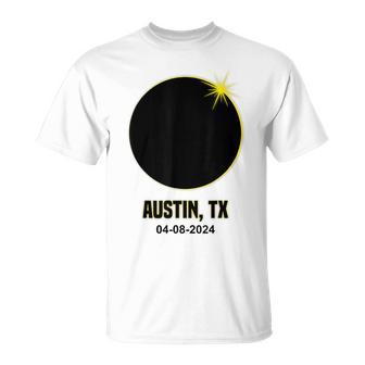 Total Solar Eclipse Austin 2024 Texas Austin Eclipse T-Shirt - Seseable