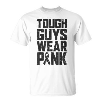 Tough Guys Wear Pink Breast Cancer Awareness Boys T-Shirt - Monsterry UK