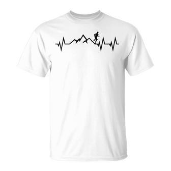 Trail Running Heartbeat Trailrunner Trail Runner Runners T-Shirt - Monsterry