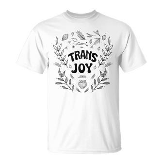 Transgender Pride Joy Floral Trans Pride Month T-Shirt - Monsterry