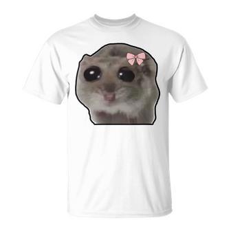 Trauriger Hamster Meme Trauriger Hamster T-Shirt - Geschenkecke