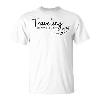 Traveling Is My Therapy T-Shirt - Monsterry