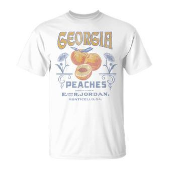 Trendy Georgia Peaches Vintage Poster T-Shirt - Monsterry UK