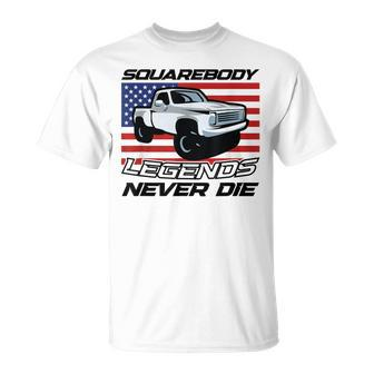 Truck Pickup 4X4 Pick Up Driver Legends Squarebody T-Shirt - Monsterry