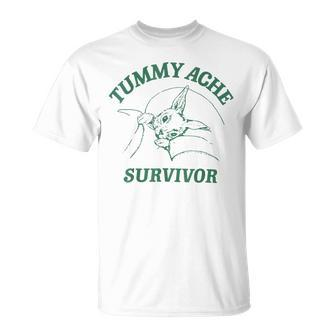Tummy Ache Survivor Rabbit Meme Bunny Lover T-Shirt | Mazezy