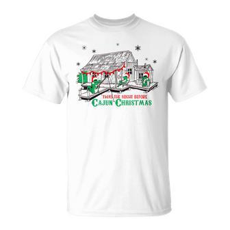 'Twas The Night Before Cajun Christmas Crocodile Xmas T-Shirt - Monsterry DE