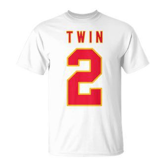 Twin 2 Matching Adult Kid Jersey Twin Brother T-Shirt - Monsterry UK