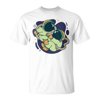 Twin Baby Space Astronaut Helmet T-Shirt - Monsterry DE