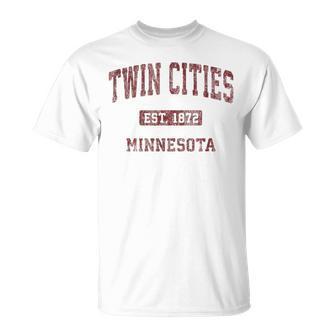 Twin Cities Minnesota Mn Vintage Athletic Sports T-Shirt - Monsterry
