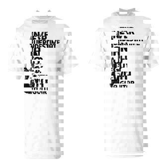 Never Underestimate An Old Man With A Guitar Guitar T-Shirt - Monsterry