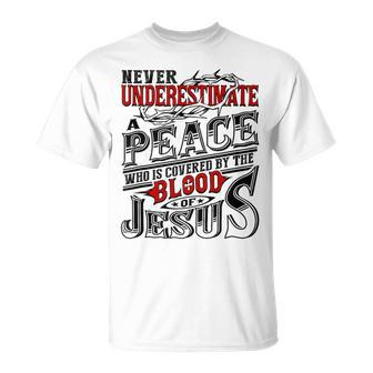 Never Underestimate Peace Family Name T-Shirt - Seseable