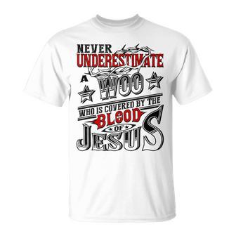 Never Underestimate Woo Family Name T-Shirt - Seseable