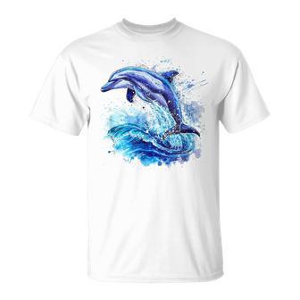 Underwater World With Dolphin T-Shirt - Geschenkecke