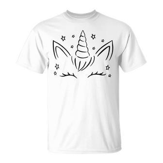 Unicorn Horn Stars For Coloring Fun Diy Do It Yourself Color T-Shirt - Monsterry