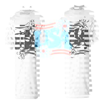 Usa Flower Patriotic 4Th Of July Groovy American Flag T-Shirt | Mazezy