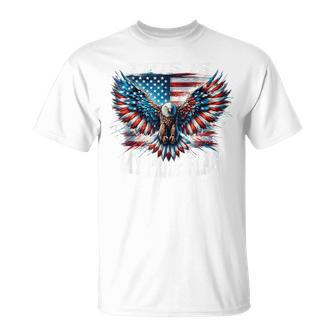 Usa Patriotic American Flag Usa Eagle Flag 4Th Of July T-Shirt - Monsterry AU