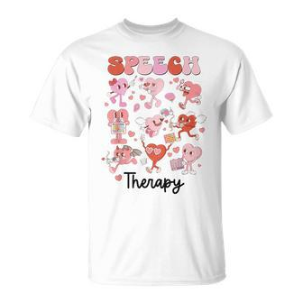 Valentines Day Speech Therapy Therapist Slpa Slp Valentine T-Shirt - Monsterry