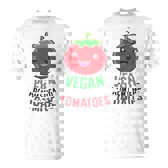 Vegan Vegan From My Head Tomatoes Vegetarian T-Shirt - Thegiftio UK