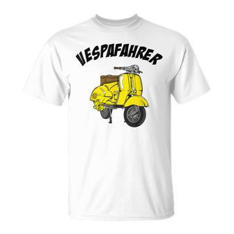 Vespa Driver Vesparoller Scooter From Italy Retro Cult T-Shirt - Seseable