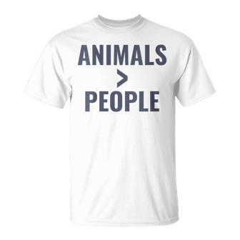 Veterinarian Veterinary Assistant Animals Over People T-Shirt - Monsterry UK