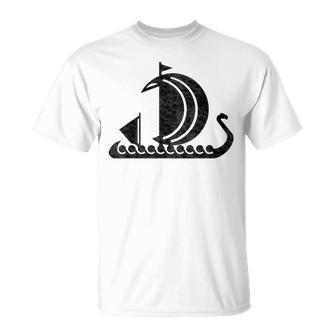 Viking Warrior Sailing Ship Scandinavian Greyjoy T-Shirt - Monsterry