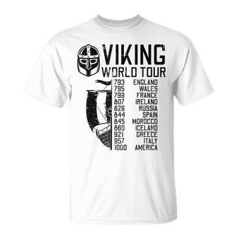 Viking World Tour Norse Mythology Historical Era T-Shirt - Monsterry UK