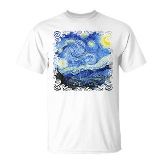 Vincent Van Gogh Tableau De Nuit Étoilée T-Shirt - Cadeauxyz