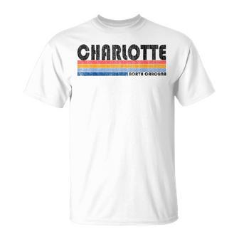 Vintage 1980S Style Charlotte Nc T T-Shirt - Monsterry DE