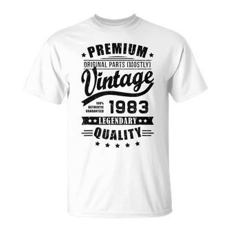Vintage 1983 T For Retro 1983 Birthday T-Shirt - Monsterry DE