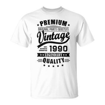 Vintage 1990 T For Retro 1990 Birthday T-Shirt - Monsterry DE