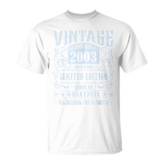 Vintage 2003 T For Retro 2003 Birthday T-Shirt - Monsterry UK