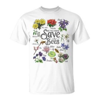 Vintage Botanical Save The Bees T-Shirt - Monsterry DE