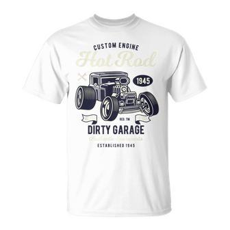 Vintage Car Garage For Hot Rod Car Lovers T-Shirt - Monsterry CA